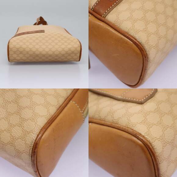 CELINE Macadam Canvas Backpack Pvc Leather Beige - Picture 10 of 13